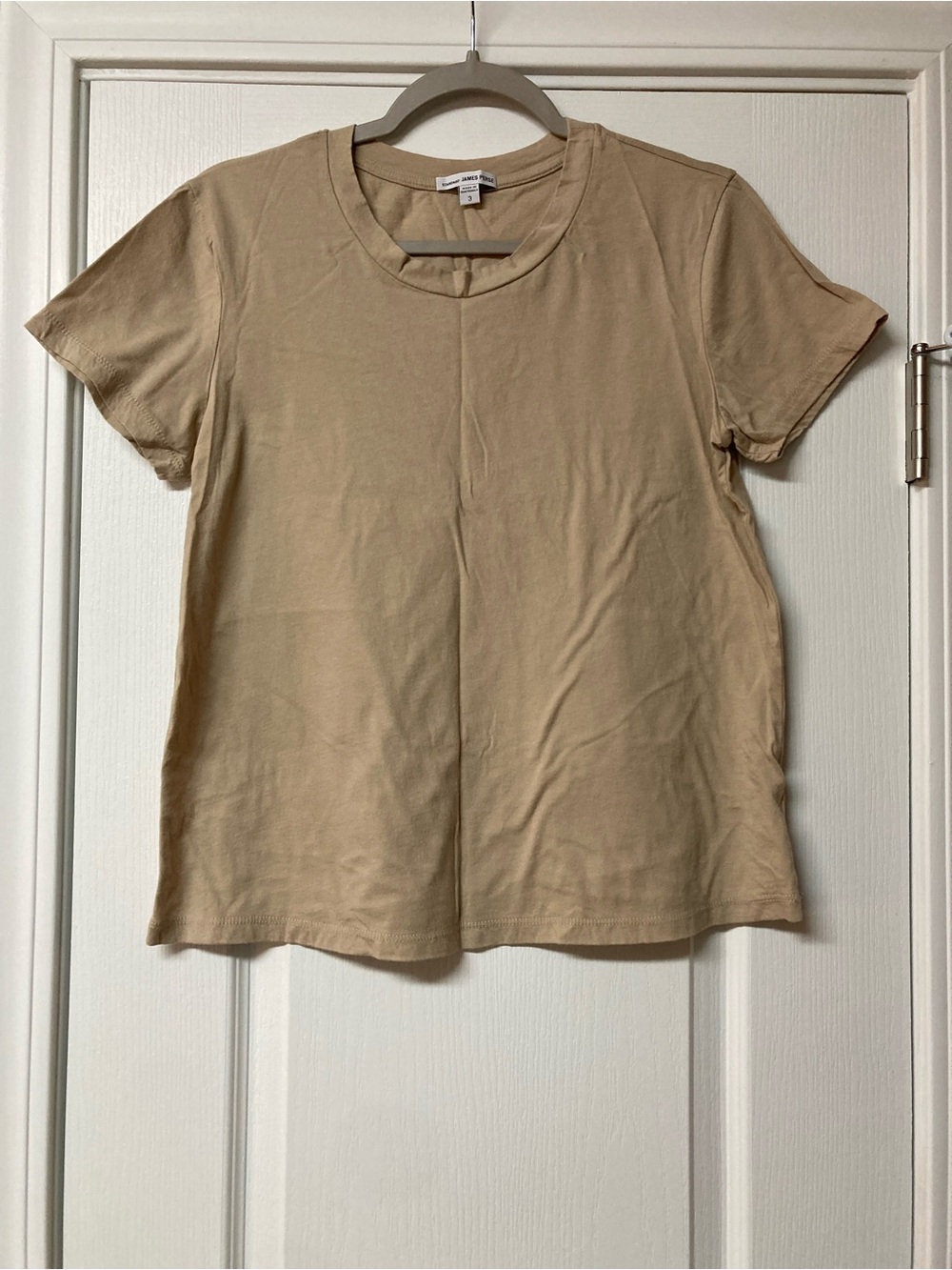 James Perse Tan Cotton Tee Top